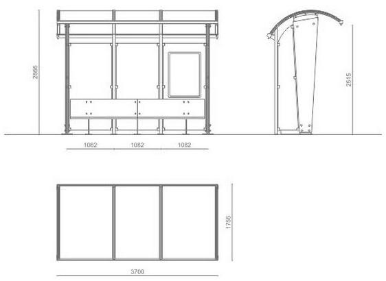 Metalco Навес Corten ™ для автобусной остановки sun-id-1363002 - Вид №3