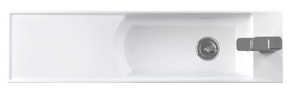 У92325 Тумба с раковиной Stretto 80П 2д. Белый глянец 1 Marka Stretto  - Вид №1