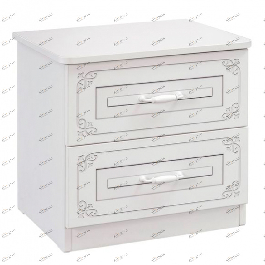 Прикроватная тумбочка белая с 2 ящиками Selena CILEK SELENA 00-3832594 Белый Santreyd