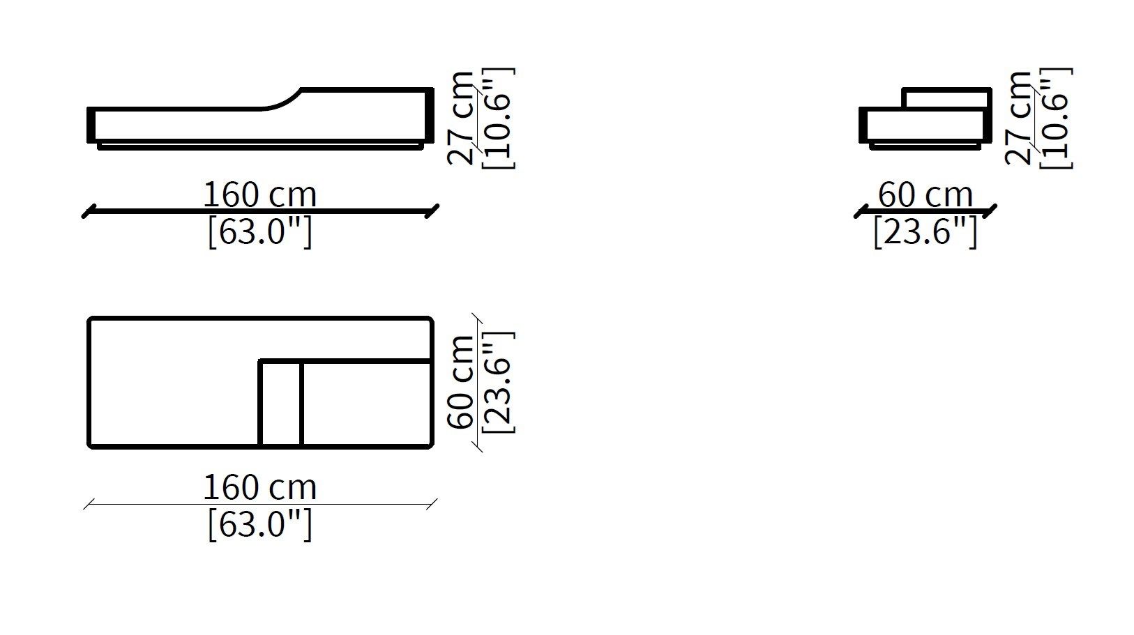 Прямоугольный журнальный столик из шпона Frigerio ANDOREA ARCH-00051806 - Вид №4