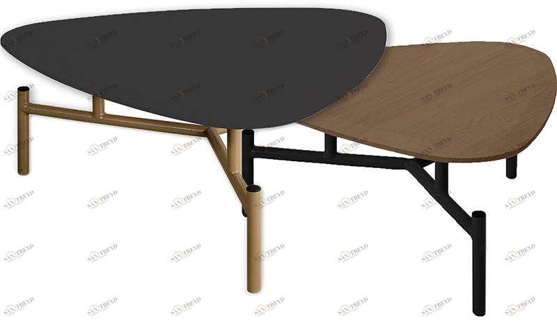 30588 Стол журнальный Fin Табак + Графит R-HOME 40031171h_Табак 40031181h_Графит