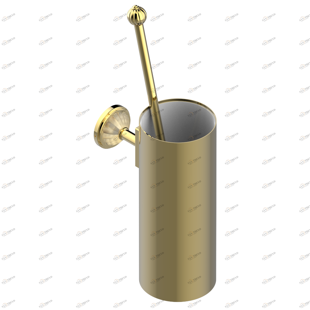 A8R-4720 Стакан настенный и щётка для унитаза Thg-paris Vogue тигровый глаз Покрытие PVD золотистый цвет A8R-4720 CAT.F
