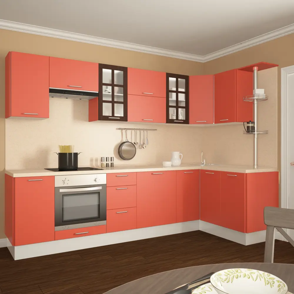 Угол для шкафа Delinia «Папайя», 4x70 см, пластик, цвет красный STLM-2020581 - Вид №2