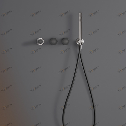 Настенный 2 прогрессивные смесители, установленные для ванной / душем с носиком L. 225 мм и цилиндрический ручной душ диаметр 23 мм </span>. Цветные TechnoGel® ручка и шланг  UDT22 CEADESIGN 