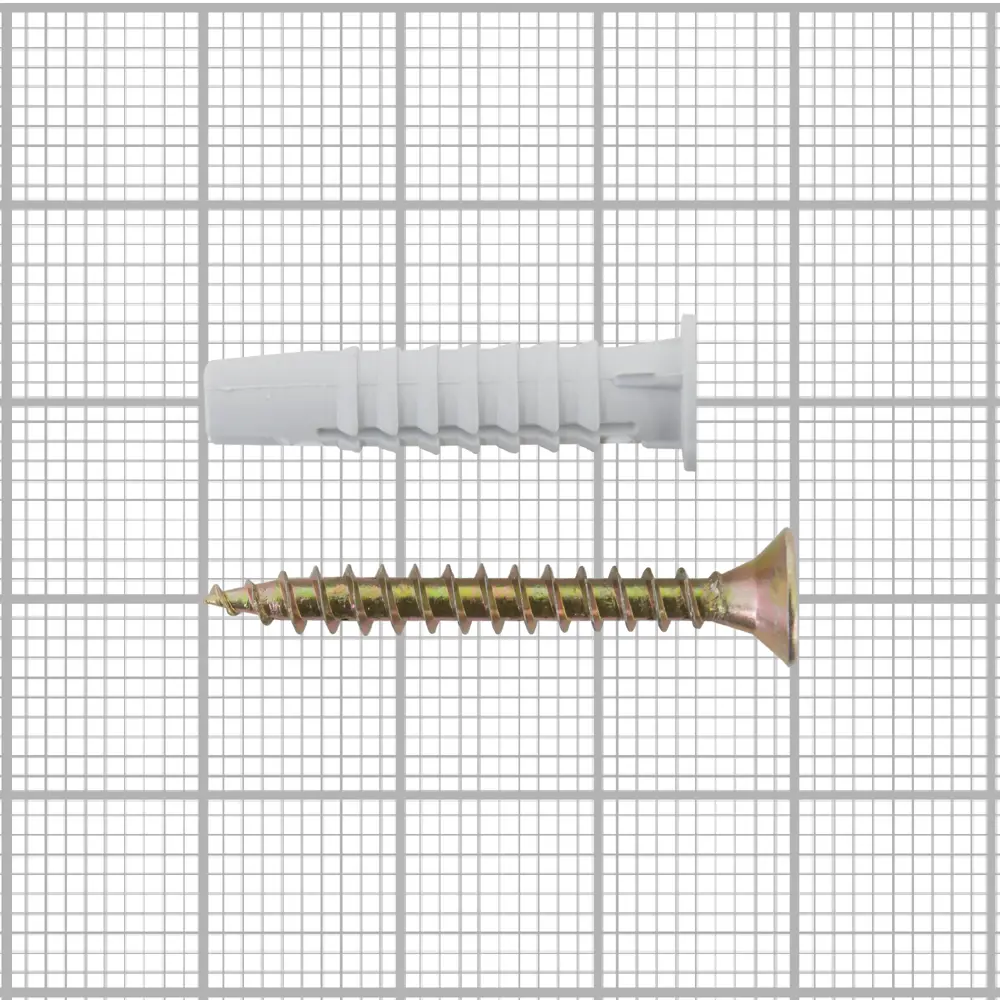Дюбель-шуруп потайной 5x25 мм нейлон цвет серый ЕВРОПАРТНЕР STLM-2050739 - Вид №3