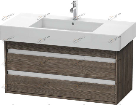 KT664105151 Тумбочка подвесная Ketho #KT6641 1000 x 455 мм Сосна коричневая, декор Duravit