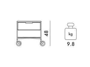 Офисный комод из ПММА с колесами Kartell MOBIL ARCH-00065007 - Вид №171