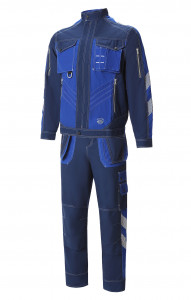 68809 Костюм "Прогресс" темно-синий с васильком  Летняя спецодежда  размер 52-54/182-188