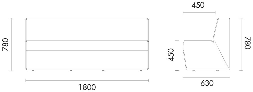 Grado Design 3-х местный тканевый диван Modo s Mod-sf-28 - Вид №4