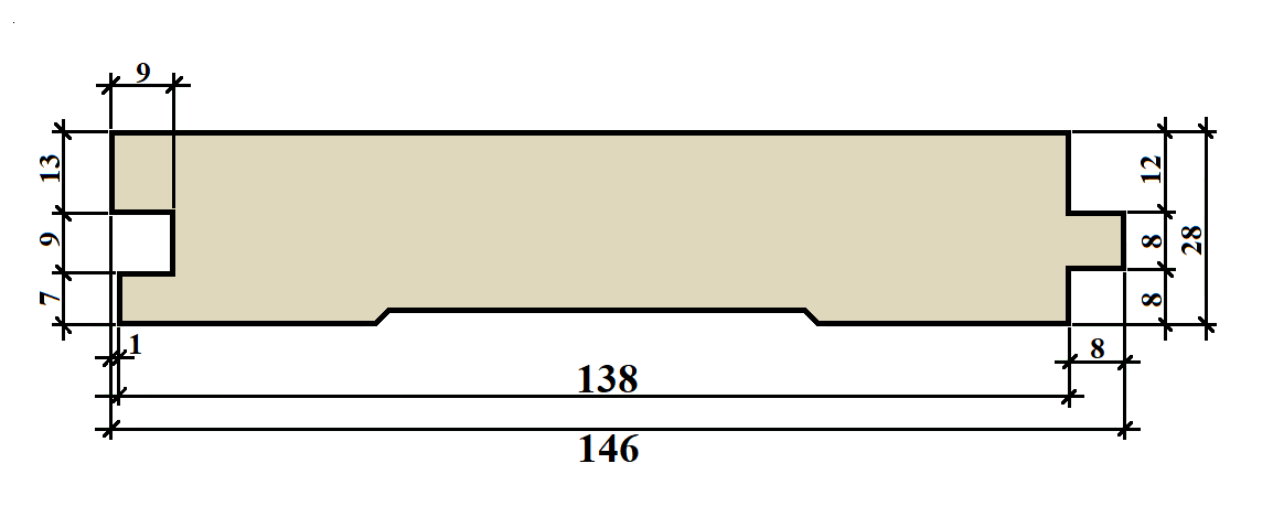 83400292 Доска пола хвоя 28х146х3000 мм сорт Оптима 0.43 м² 1 шт. STLM-0040834 Santreyd  - Вид №3