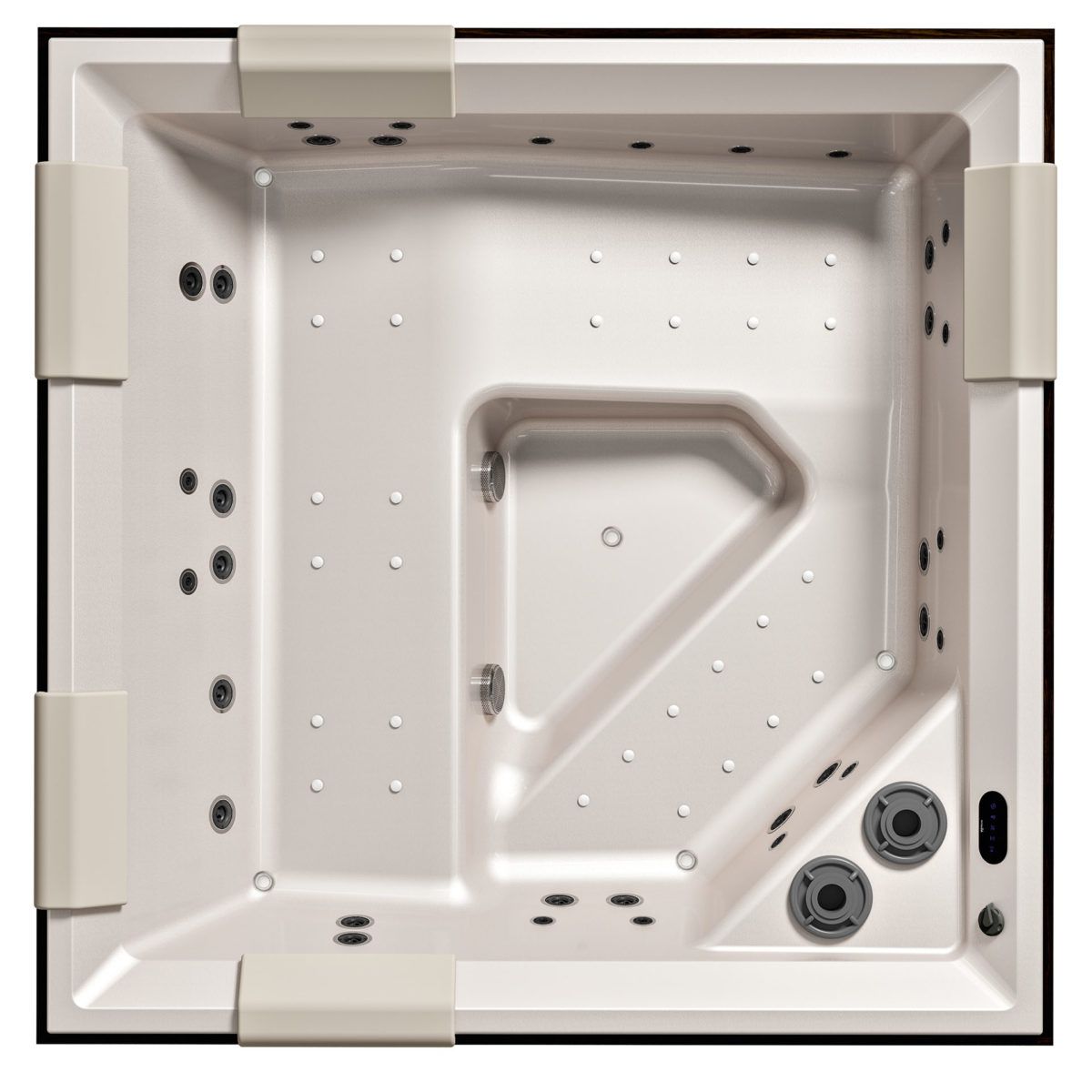 Квадратный мини-бассейн с джакузи на 5 мест Albatros THEA ARCH-00053381 - Вид №3