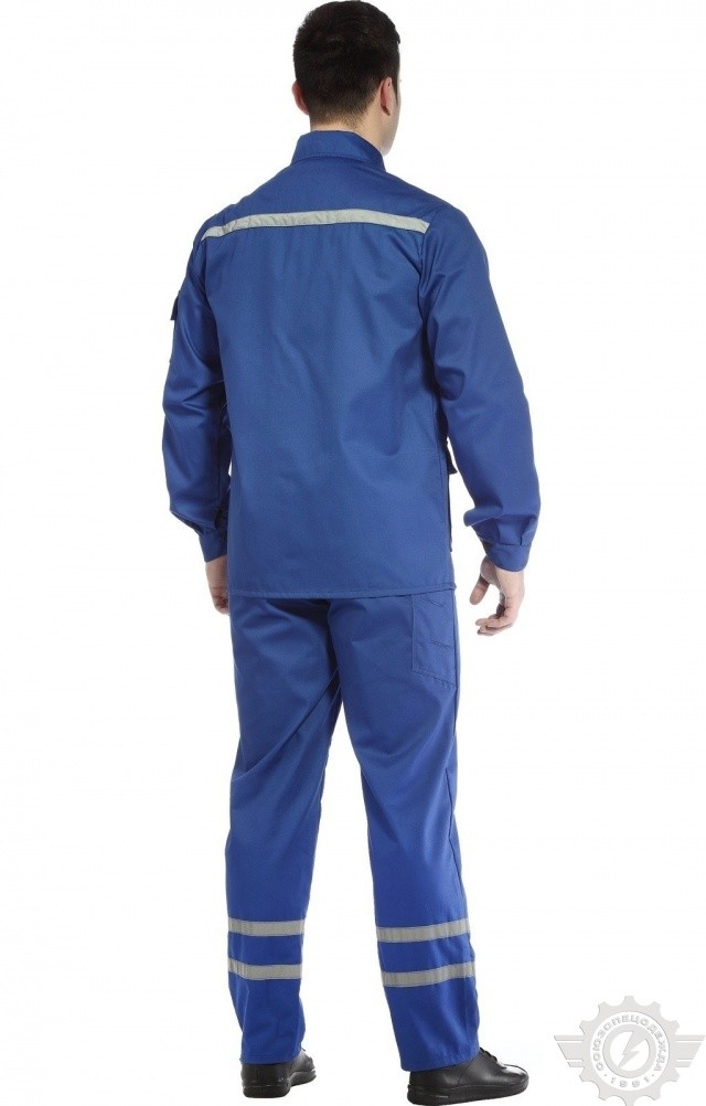 65537 Костюм "Эксперт-2" с СВП василек  Летняя спецодежда  размер 56-58/182-188  - Вид №12