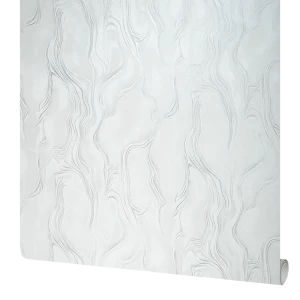 Флизелиновые обои ATELIERO Enisei белые с абстрактным рисунком 89423649