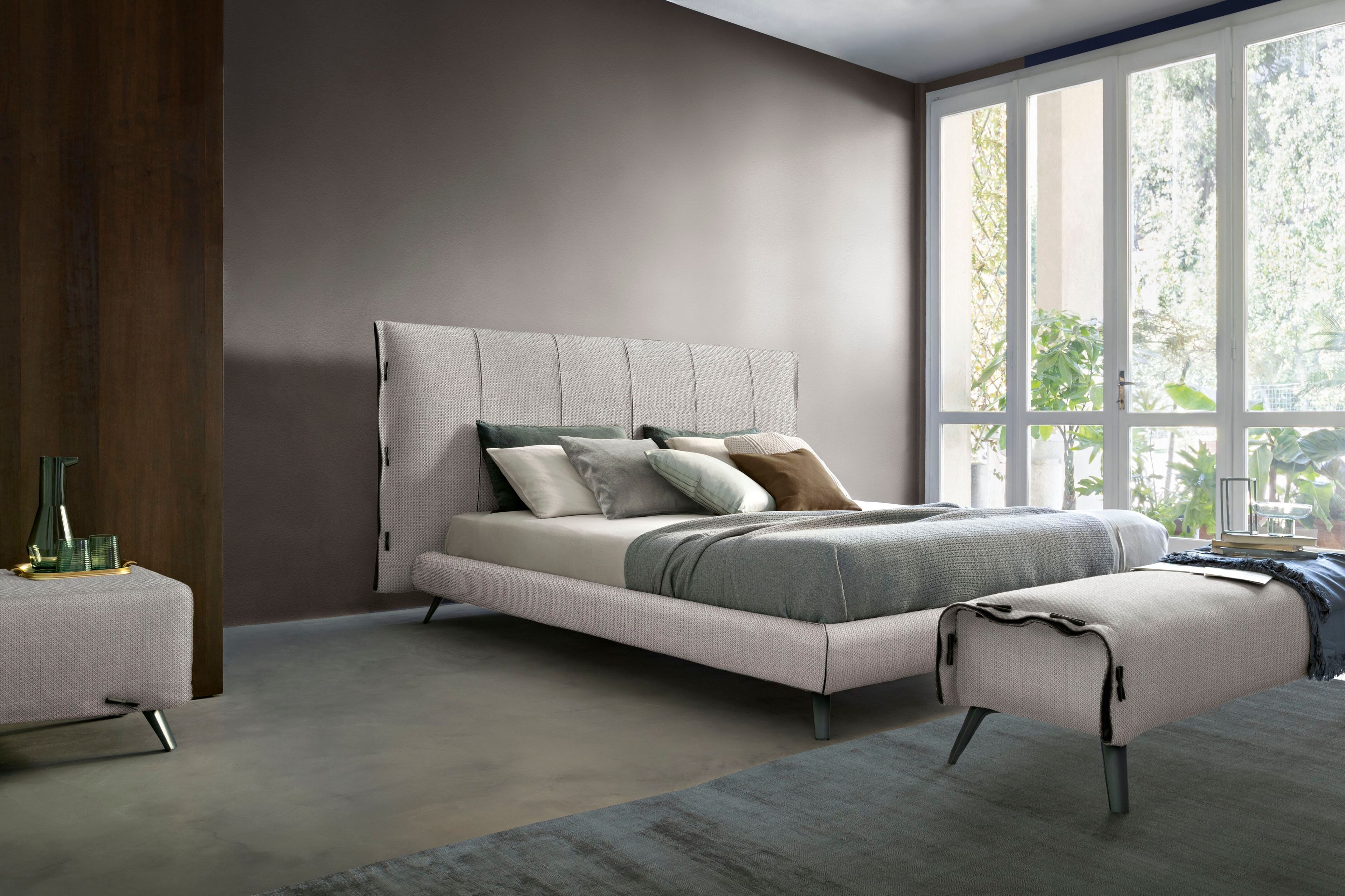 Двуспальная кровать из ткани с мягким изголовьем BONALDO Cuff ARCH-00119975 - Вид №8