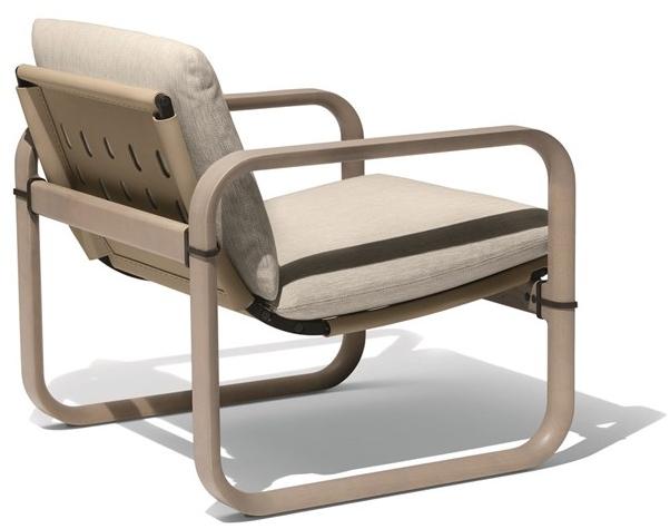 Giorgetti Садовое кресло из ясеня с подлокотниками, обитое в современном стиле Loop sun-id-1461653 - Вид №1