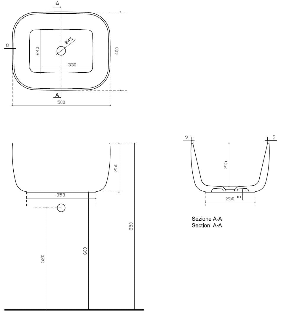 Керамическая прямоугольная столешница Galassia Lola ARCH-00055132 - Вид №8