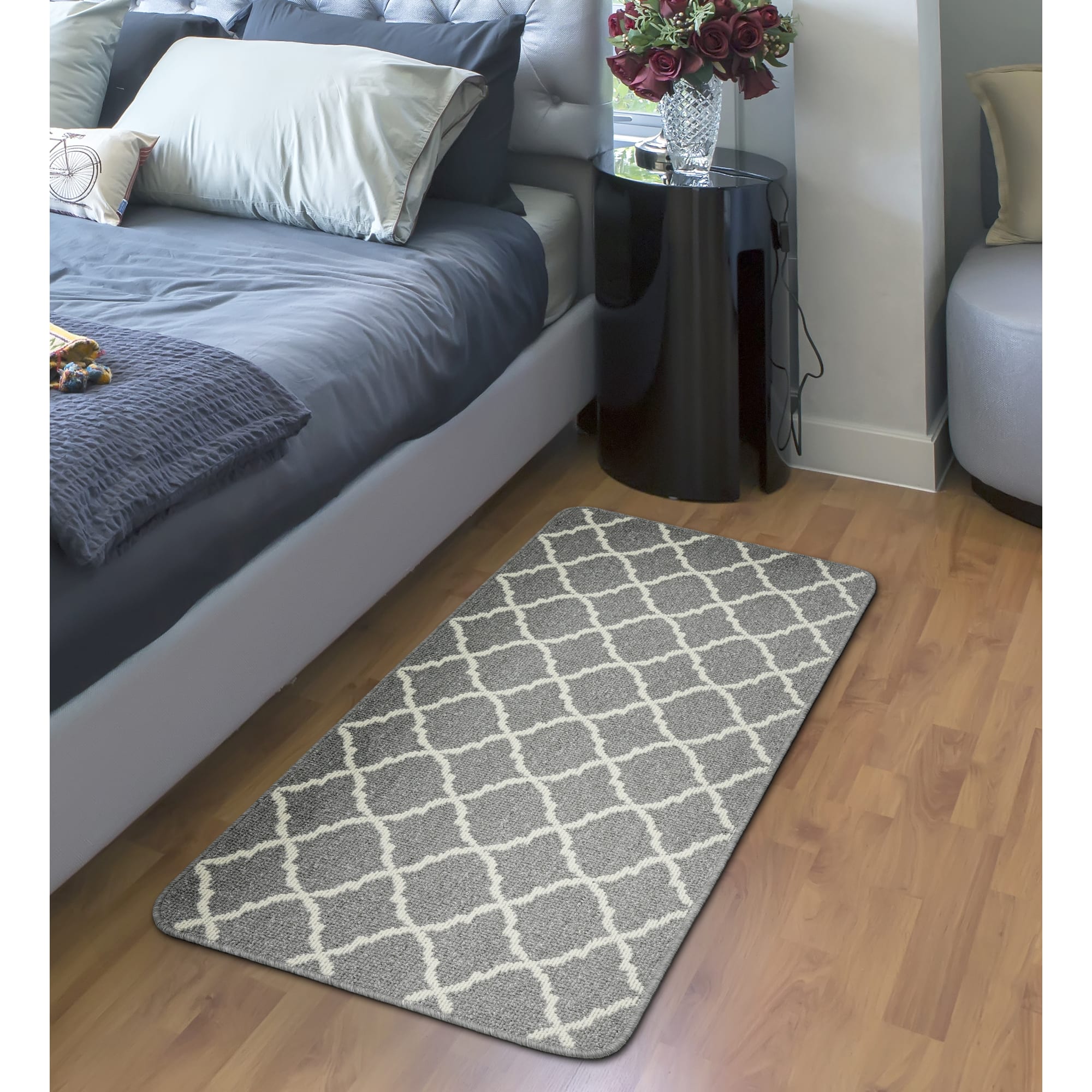 82207818 Коврик «Cardiff», 67x140 см, полипропилен/резина, цвет серый Santreyd  - Вид №2