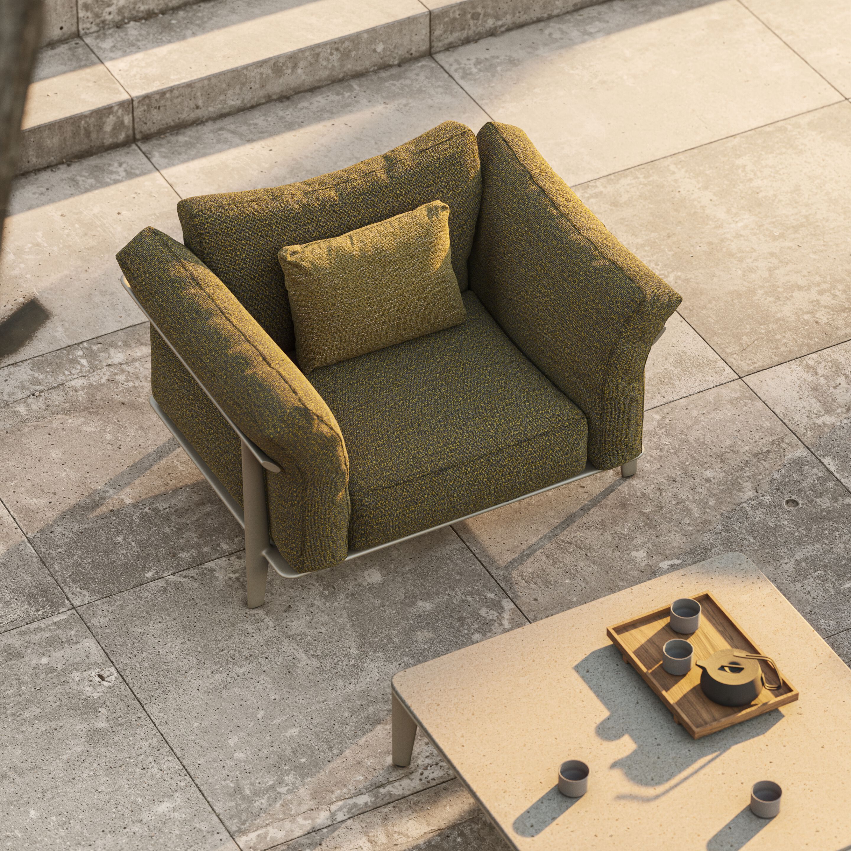 Бетонный прямоугольный садовый столик Vondom Пасадена ARCH-00074889 - Вид №2