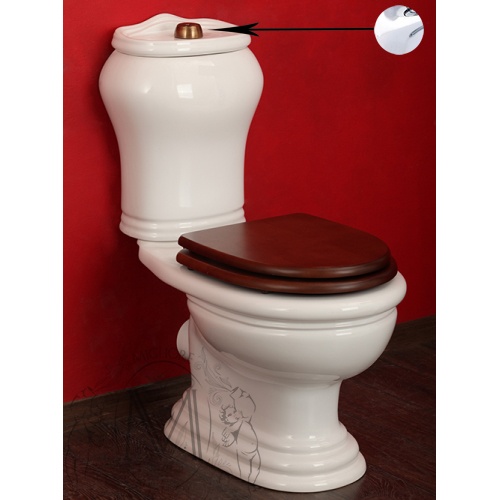 ML.MLD-25.702.BI/ML.MLD-25.748.BI/ML.OLV-29.012/ML.OLV-29.015/ML.OLV-29.014.CR Компакт унитаз с бачком Белый Migliore  Италия  - Вид №1