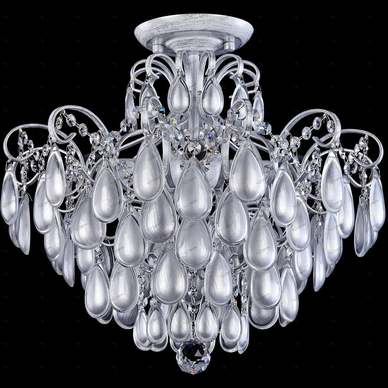 Потолочная люстра Freya Chabrol FR2302CL-04S FREYA ДИЗАЙНЕРСКИЕ, CHABROL WHITE SILVER 184170 Серебро 