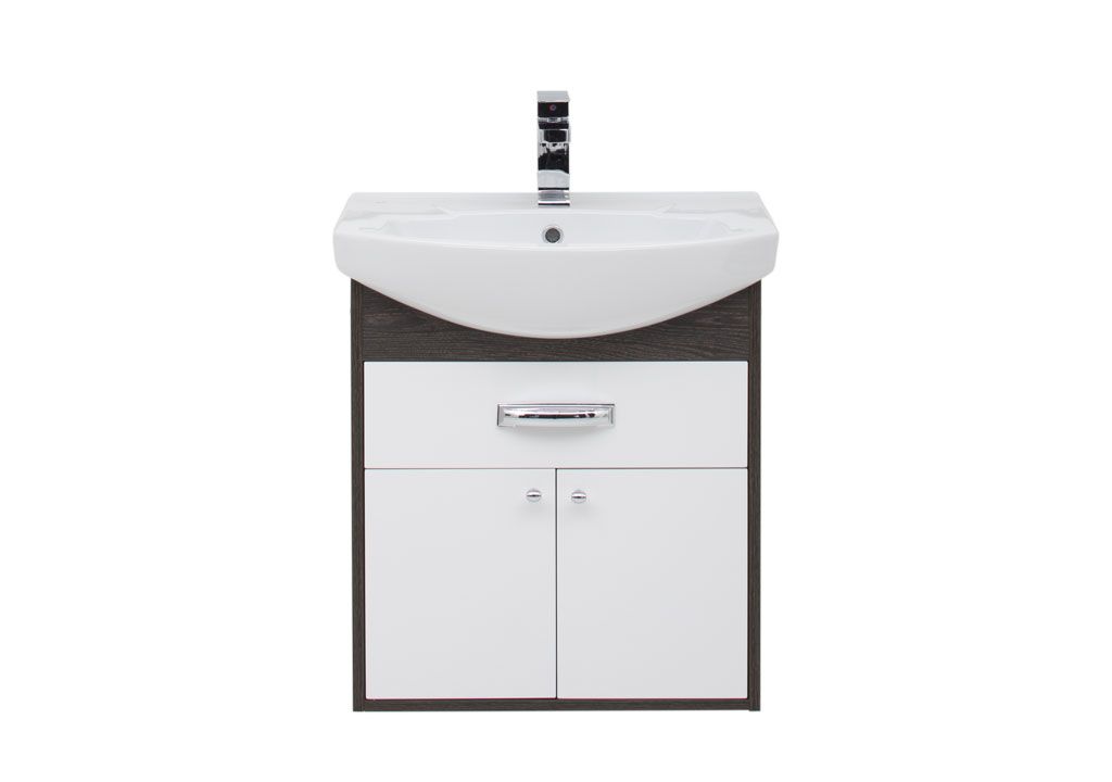 Тумба под раковину Aquanet Грейс 60 дуб кантербери/белый (1 ящик, 2 дверцы) sun-id-275350 - Вид №2