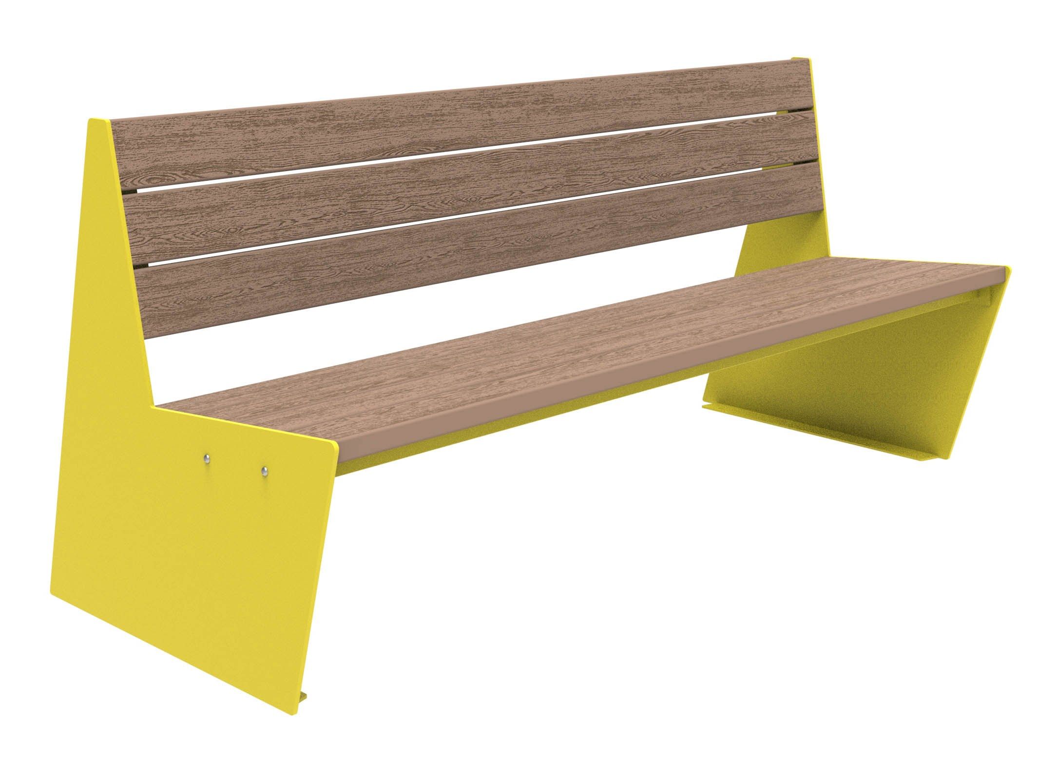 Скамья WPC со спинкой Lazzari Sharp ARCH-00095832 - Вид №21