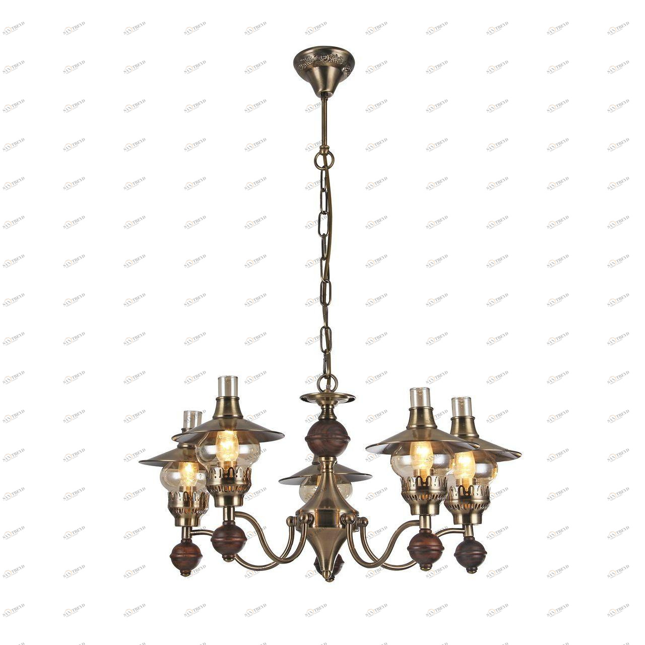 Подвесная люстра Arte Lamp Trattoria A5664LM-5AB ARTE LAMP ДИЗАЙНЕРСКИЕ, TRATTORIA BRONZE 108450 Бронза 
