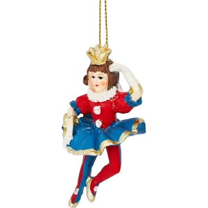 Подвесное украшение Christmas "Акробатка" 4x8.5x4.5 см полистоун красный/синий 82708481 STLM-2050365