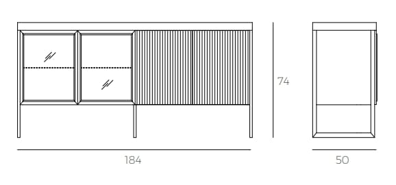 Шкаф из дерева и стекла с распашными дверями Guzzini & Fontana GINGER ARCH-00086704 - Вид №4