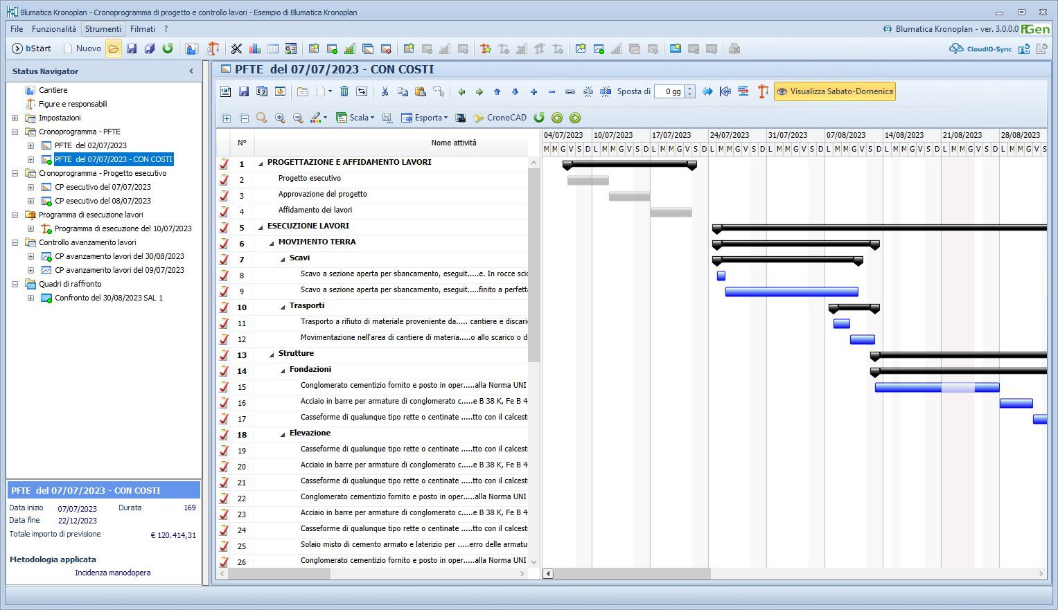 Прогресс работы, хронопрограмма Blumatica Blumatica Kronoplan progetto e direzione lavori ARCH-00071624 - Вид №5