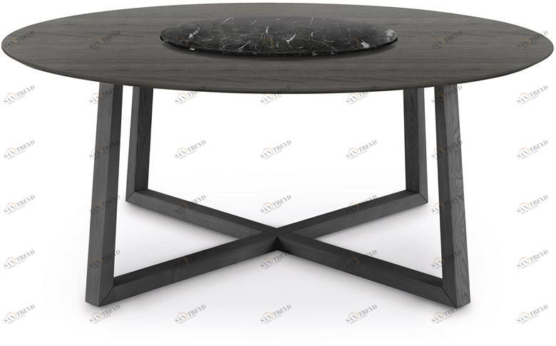 Pacini & Cappellini Круглый стол из ясеня с ленивой сьюзан sun-id-1431582