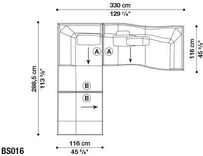 B&B Italia Модульный угловой диван из ткани Bend sun-id-1444225 - Вид №36