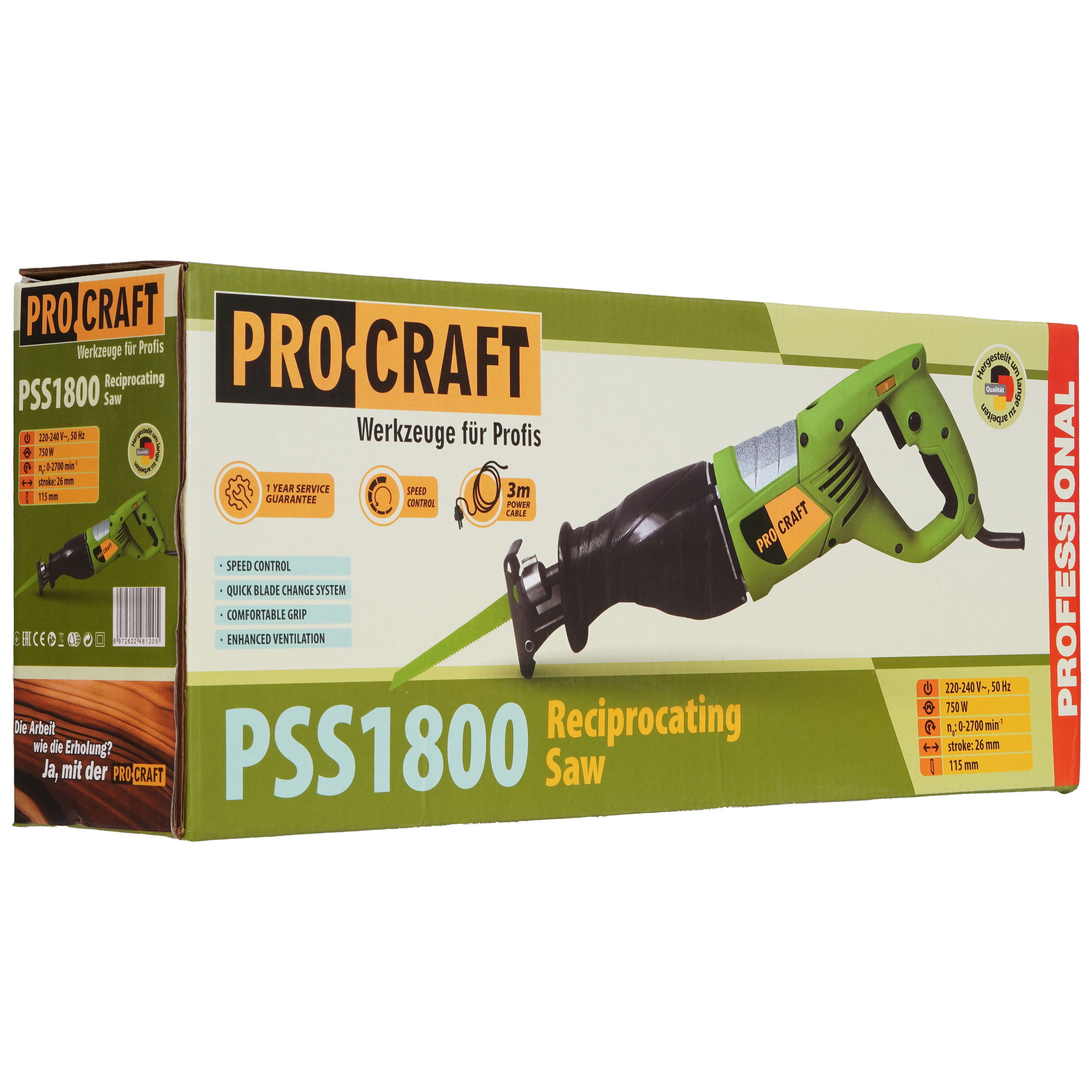 Сабельная пила PROCRAFT PSS1800 9277873 STDN-0002153 - Вид №6