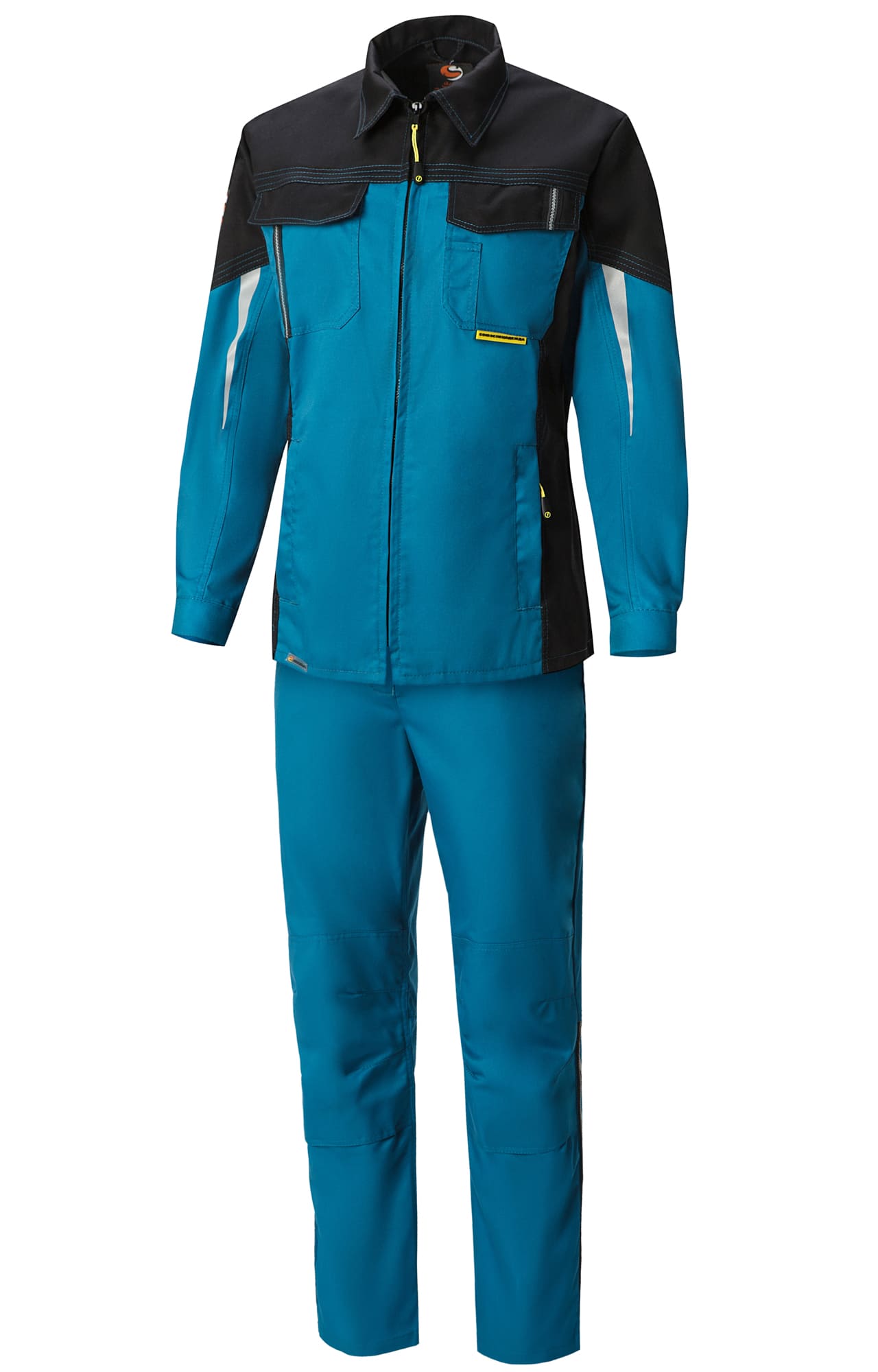 5027160 Костюм  женский аквамарин черный STATUS  Женская размер 60-62/158-164 