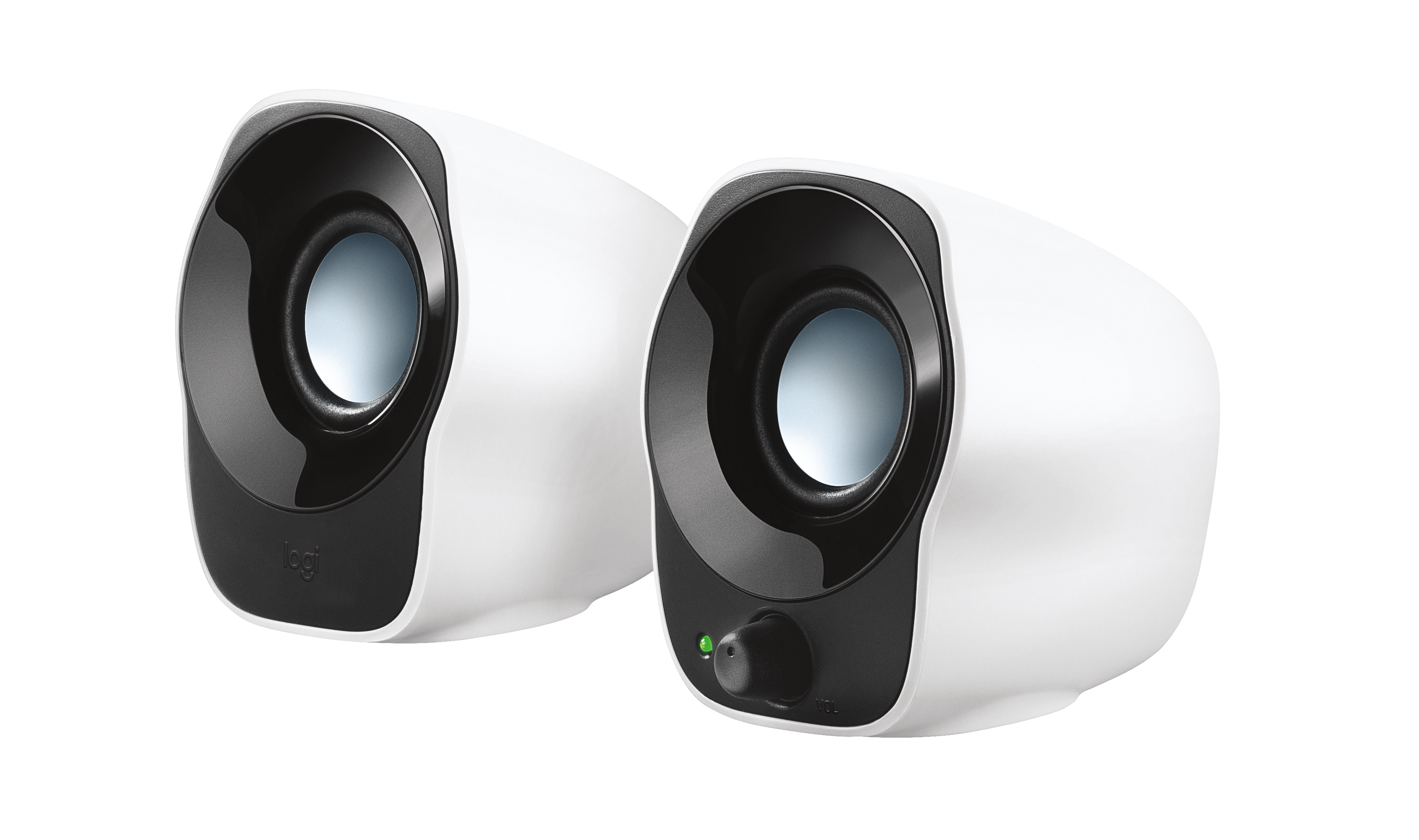 980-000513 Speaker system 2.0 z120, stereo, 2*1.2вт, 3.5 mm input black&white, box Logitech Santreyd  - Вид №5