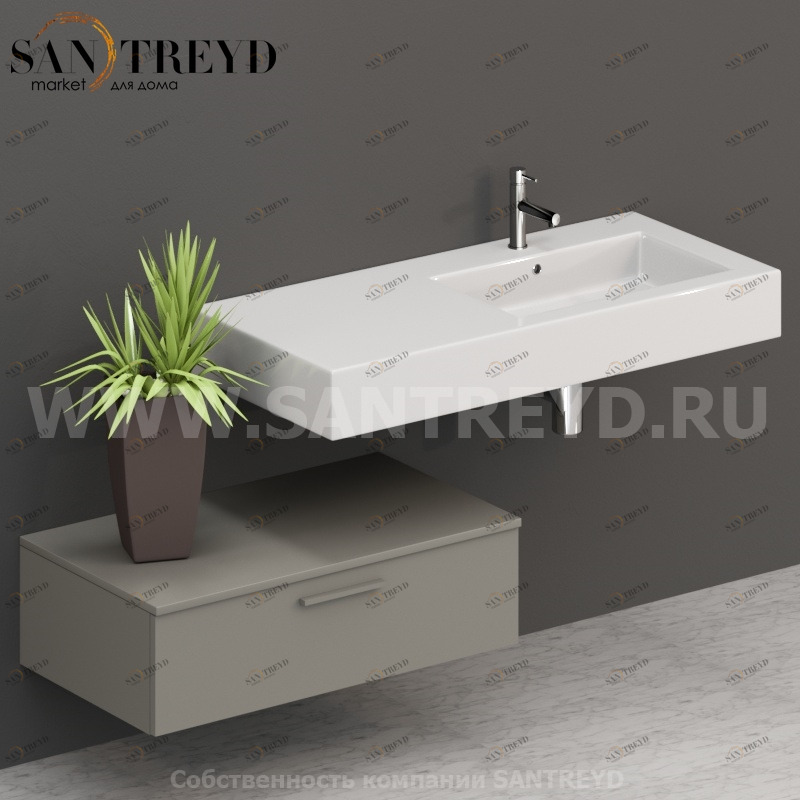 T09052CC2 Столешницы для использования в сочетании с тумбами и открытыми тумбами 90 см серая Globo ARREDO WOOD Италия Ceramica Globo