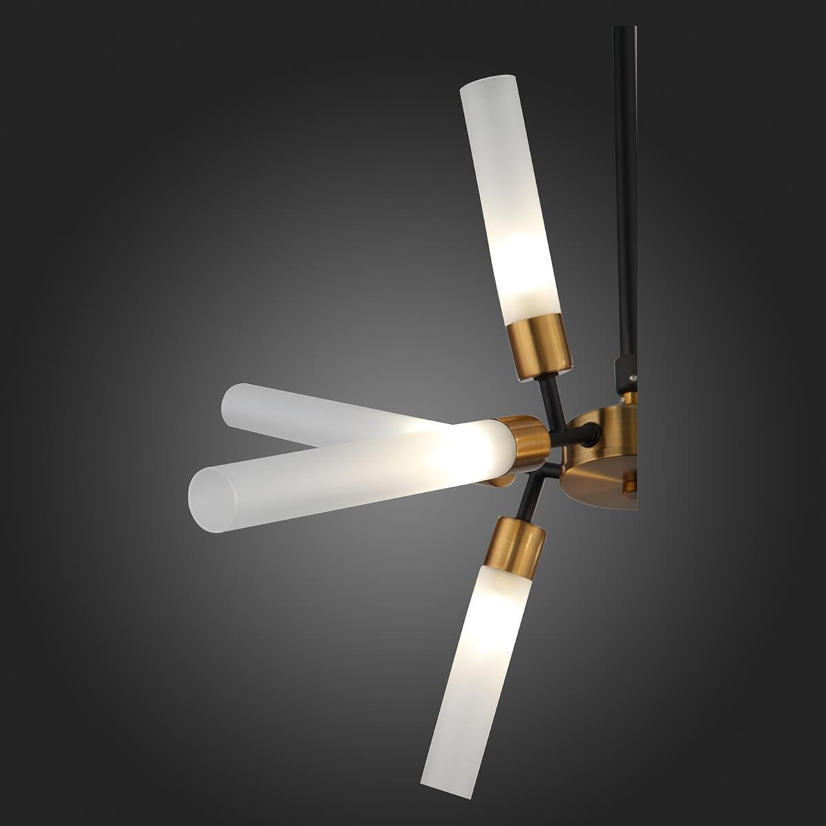 Люстра светодиодная подвесная белая, золото ST Luce Splio SL1620.242.08 ST LUCE ДИЗАЙНЕРСКИЕ, SPLIO 00-3834577 Белый;золото  - Вид №1