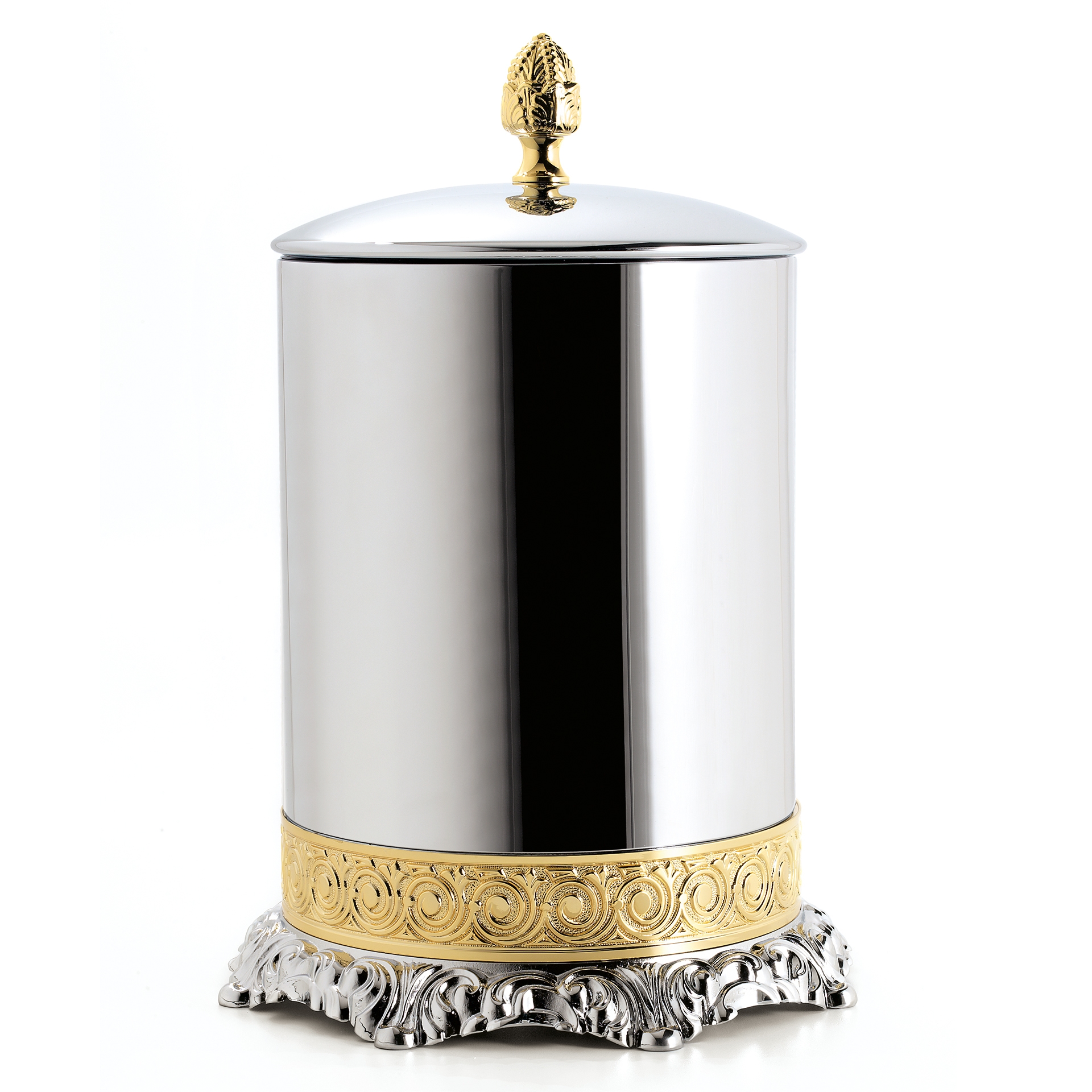 FSS65/05 3SC Урна для мусора из латуни с крышкой D. 22 - H. 33 Classico Treesseci 3SC - Вид №2