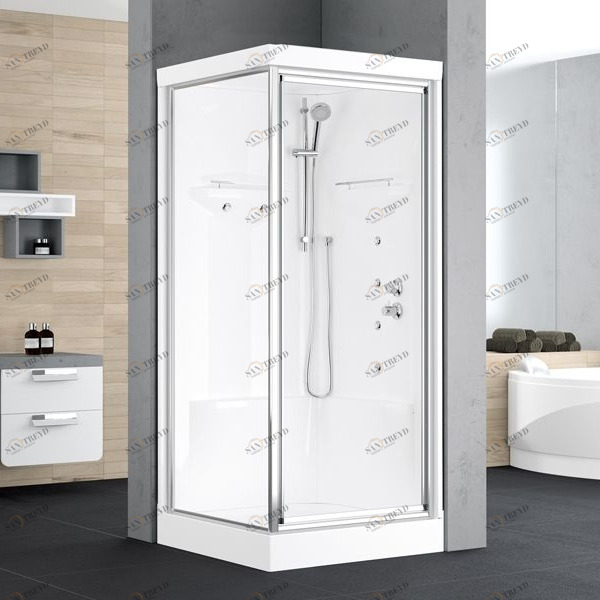 Novellini. Душевая кабина 80x80 см GF HYDROMASSAGE с крышей ALBA ALBGF80M1F1B