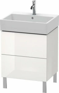 LC677508585 L-Cube Тумбочка напольная Белый глянцевый лак
