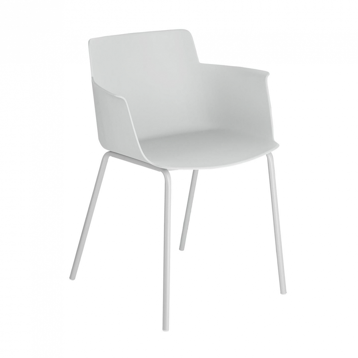 093193 серый стул с подлокотниками La Forma Hannia  - Вид №3