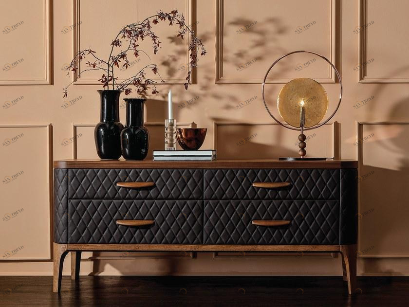 Tonin Casa Кожаный буфет с ящиками Tiffany night sun-id-1480690