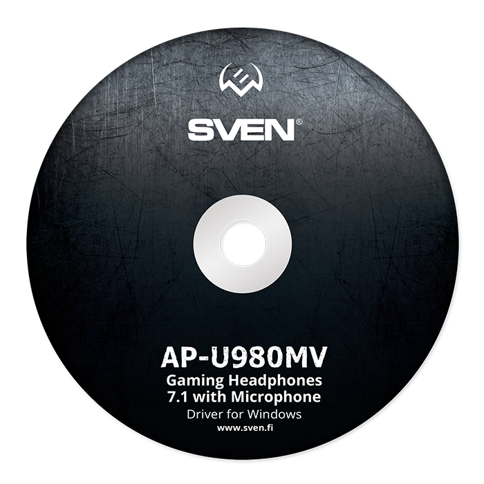 SV-015633 Игровые стереонаушники с микрофоном ap-u980mv, черный-синий (usb, led, 7.1) Sven Santreyd  - Вид №7