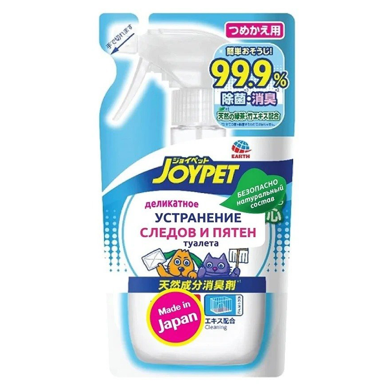 ПР0051197 Спрей для кошек и собак уничтожитель следов туалета, сменный блок 270мл Japan Premium Pet 