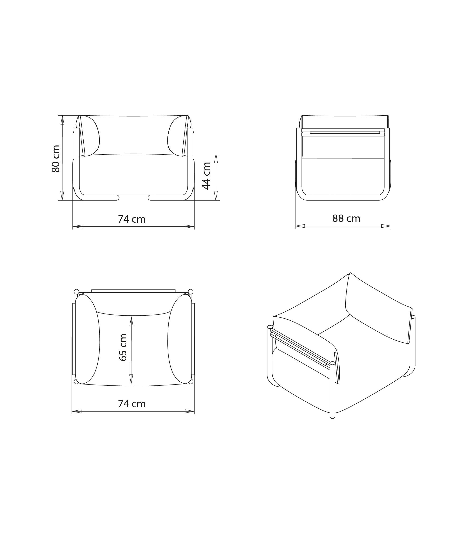 Тканевое кресло с подлокотниками Et al Cosmo ARCH-00041231 - Вид №15