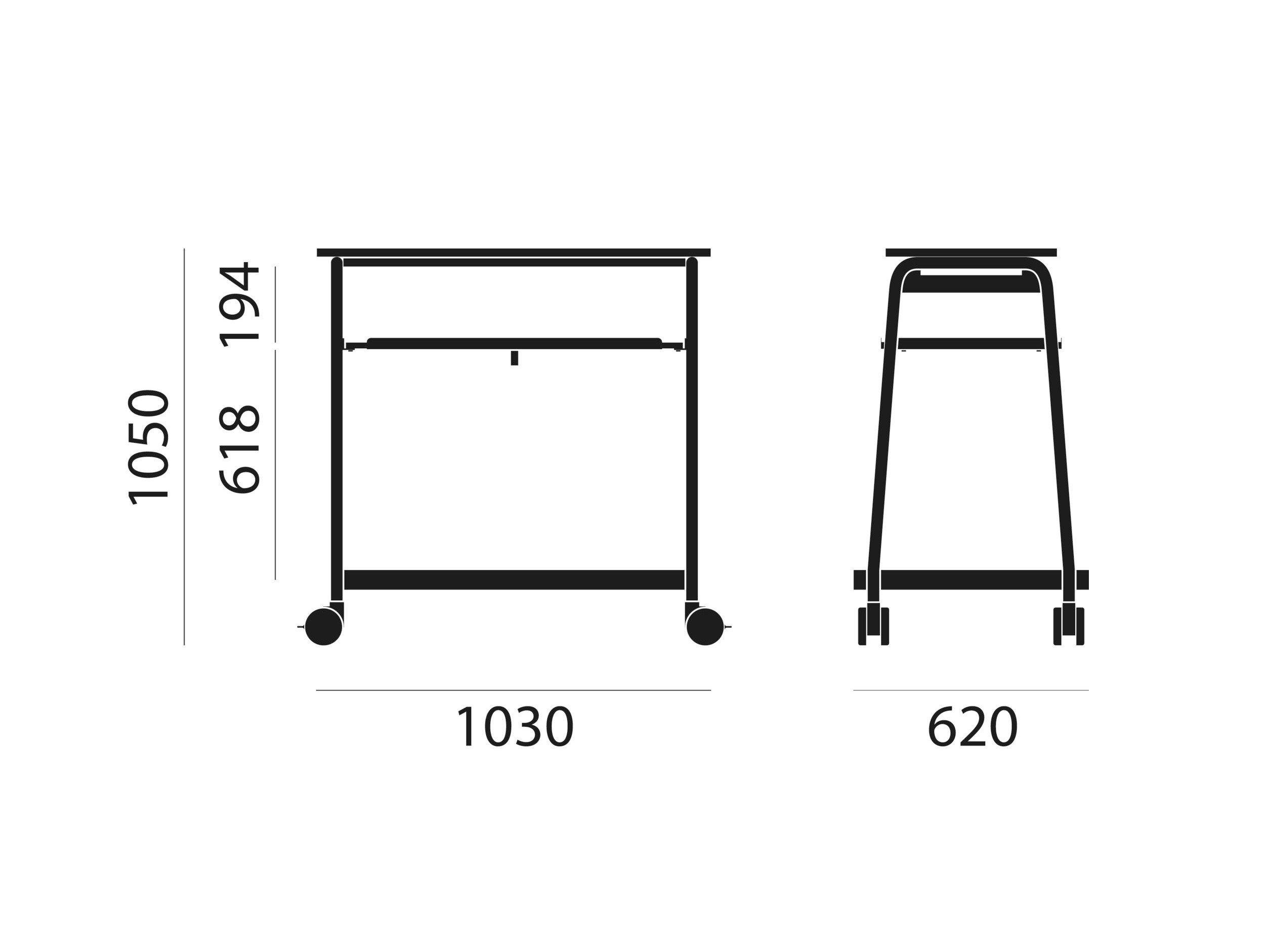 Прямоугольный стол si колеса Brunner доски ARCH-00137887 - Вид №4