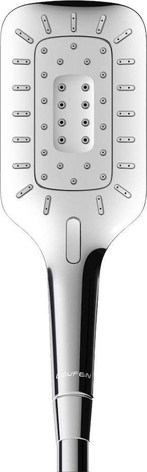 H3619830843711 MyCity120, душевая насадка, с RubiClean, Ecochoice, 3 типа струи, хромированная/белая LAUFEN PRO