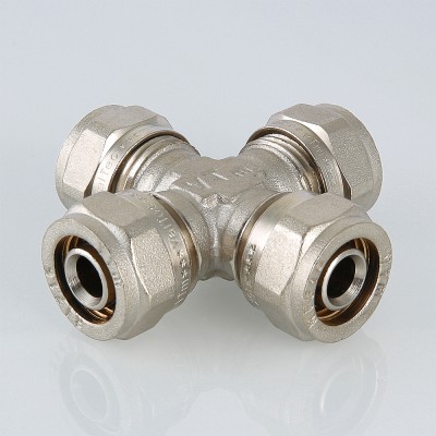 VTm.341.N.261626 Фитинг обжимной – крестовина Valtec 26 х 16 х 26 х 16 мм  - Вид №10