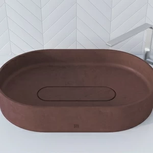 WВ608ТЕРРАКОТОВЫЙ Накладная раковина на столешницу  овальная BetOn