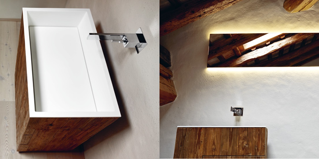 Комбинация ванной комнаты T04 в отделке Full 64 Milltek/20 ABETE RESTAURATO MILLDUE TOUCH TOUCH04 - Вид №2